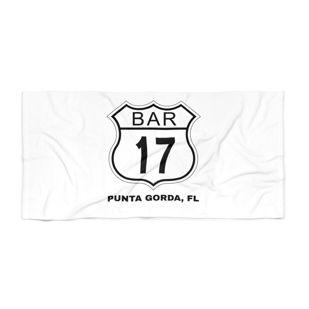 Beach Towel — Bar 17 Punta Gorda, FL Logo Towel