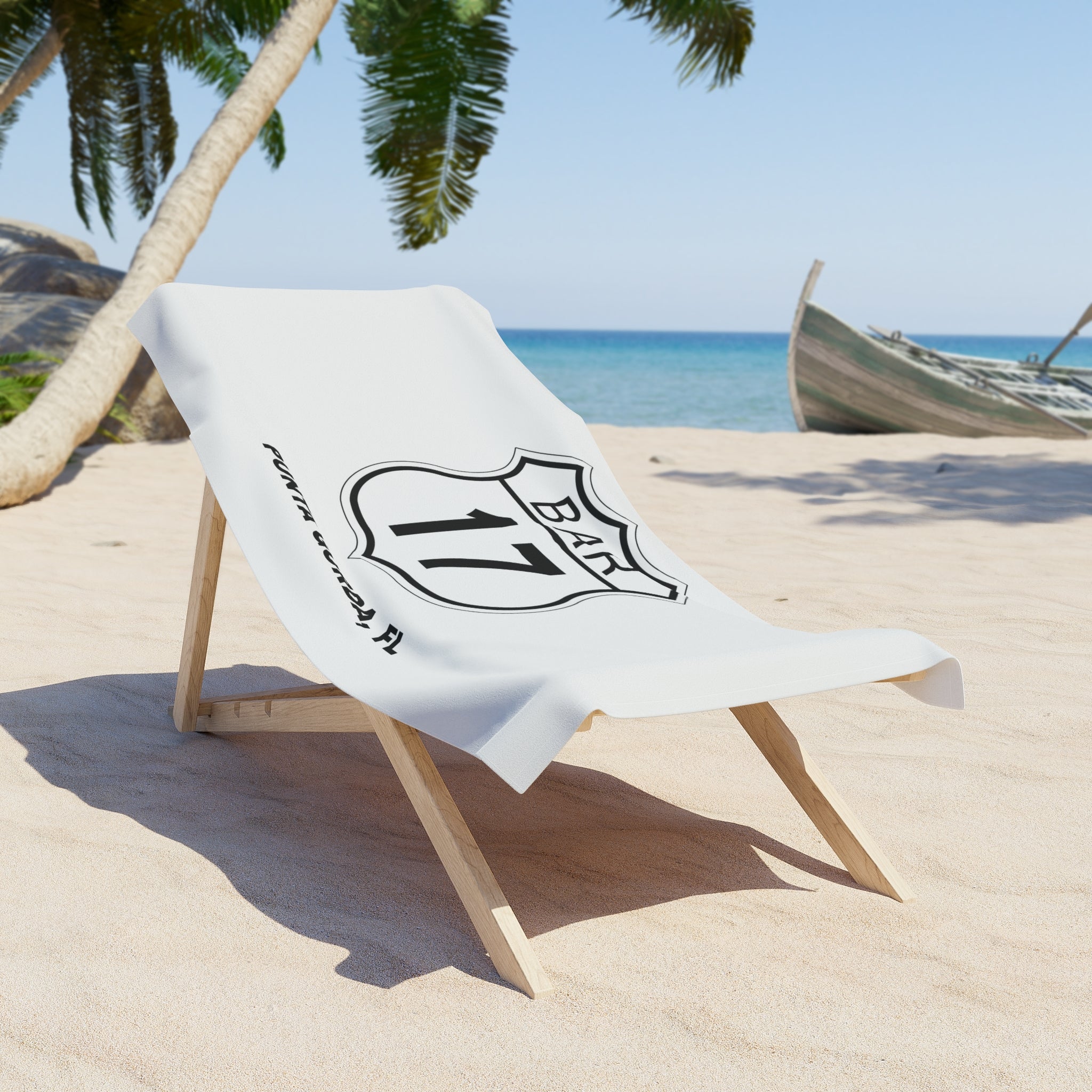 Beach Towel — Bar 17 Punta Gorda, FL Logo Towel