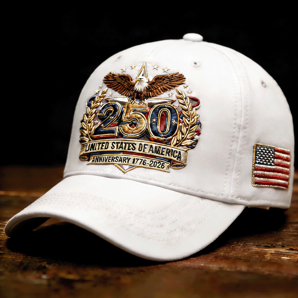 2026 American 250th Anniversary Baseball Cap Suitable For Men & Women - Adjustable Unisex Embroidered Hat