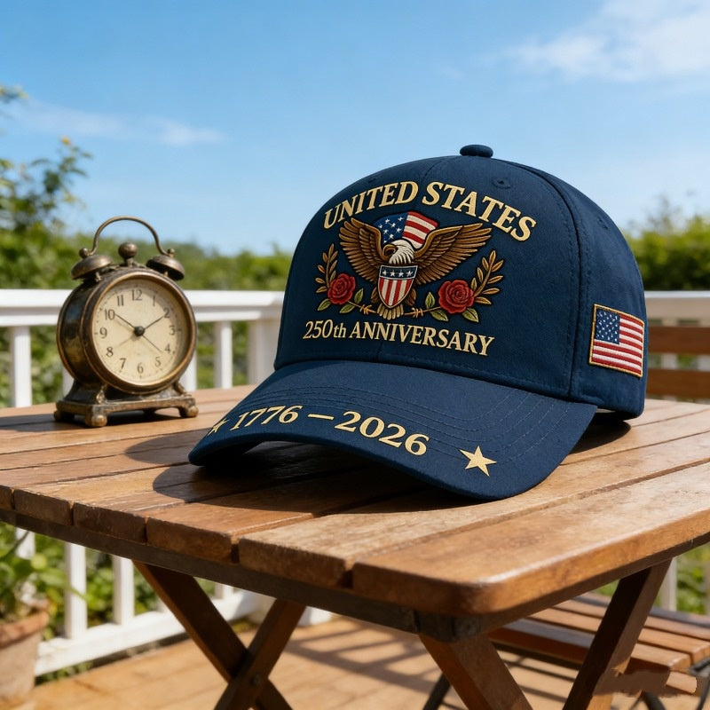 2026 American 250th Anniversary Baseball Cap Suitable For Men & Women - Adjustable Unisex Embroidered Hat