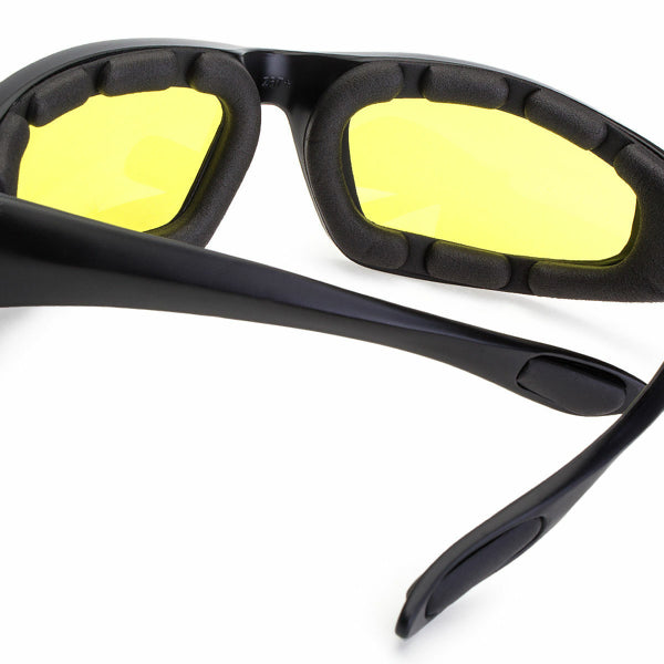 3 Pairs Motorcycle Sports Biker Riding Glasses Wind Resistant Eye Protection Sports Goggles Cycling Glasses Sunglasses Yellow Color(TK/TMEU For Self-pickup)