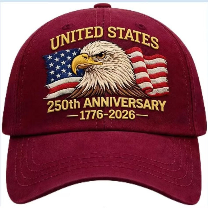 2026 American 250th Anniversary Baseball Cap Suitable For Men & Women - Adjustable Unisex Embroidered Hat