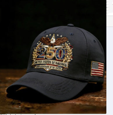 2026 American 250th Anniversary Baseball Cap Suitable For Men & Women - Adjustable Unisex Embroidered Hat