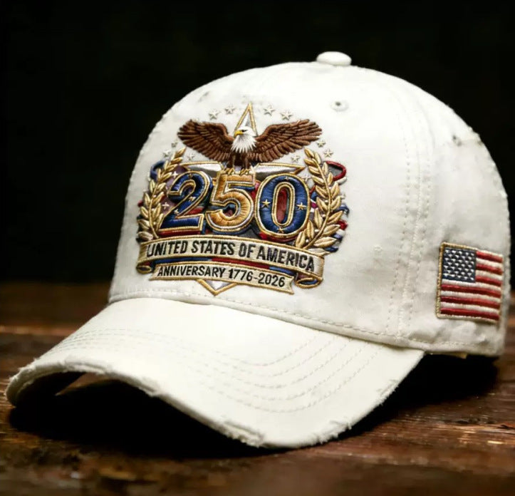 2026 American 250th Anniversary Baseball Cap Suitable For Men & Women - Adjustable Unisex Embroidered Hat