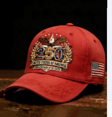 2026 American 250th Anniversary Baseball Cap Suitable For Men & Women - Adjustable Unisex Embroidered Hat